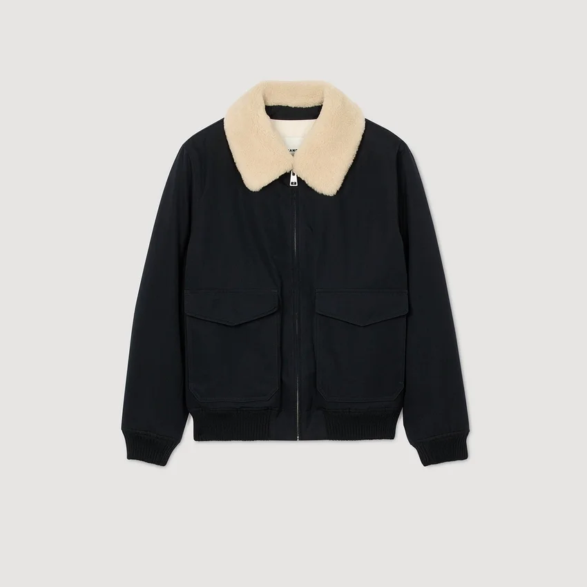 Removable collar aviator jacket Removable collar aviator jacket