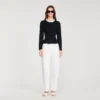 Removable collar peplum cardigan Removable collar peplum cardigan