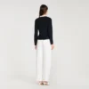 Removable collar peplum cardigan Removable collar peplum cardigan