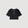 Rhinestone cropped T-shirt Rhinestone cropped T-shirt