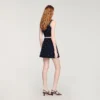 Rhinestone embroidered knit skirt Rhinestone embroidered knit skirt