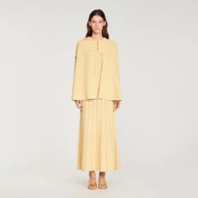Rhinestone knit cape