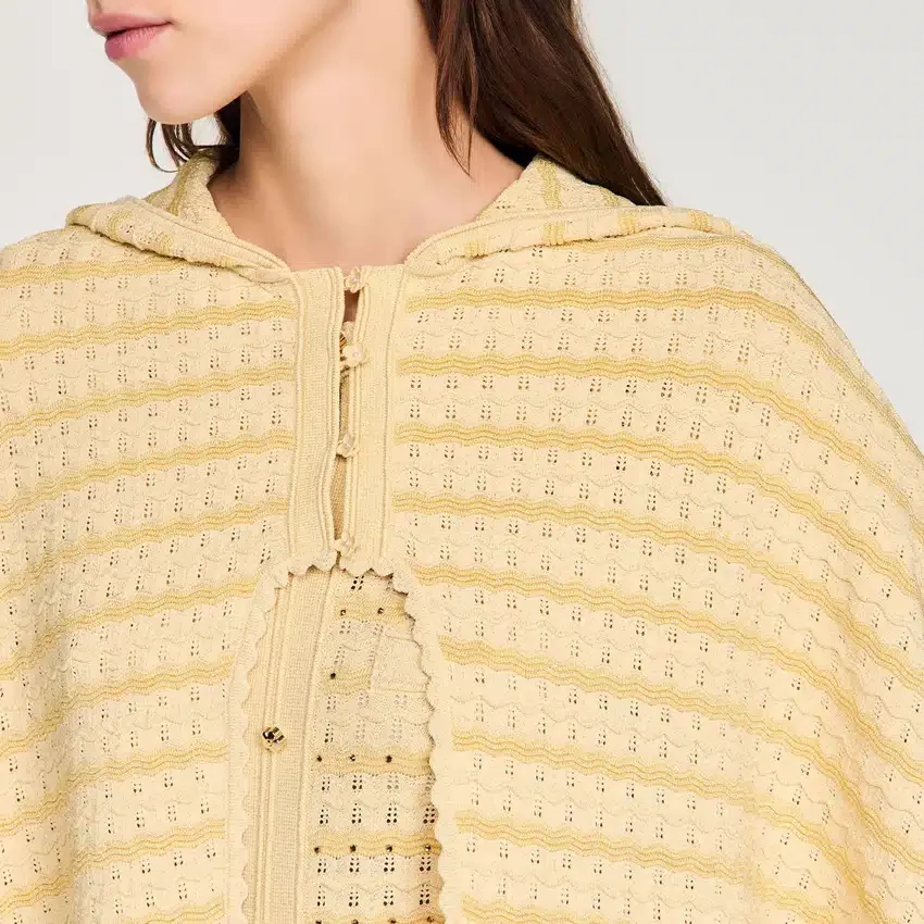 Rhinestone knit cape Rhinestone knit cape