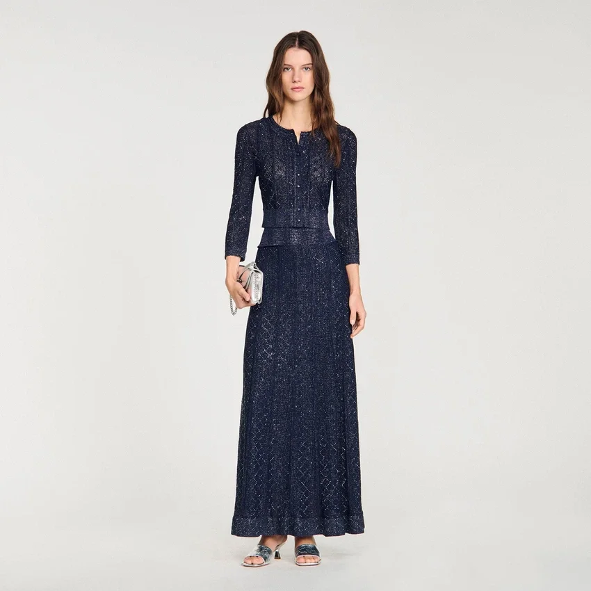 Rhinestone knit maxi skirt Rhinestone knit maxi skirt