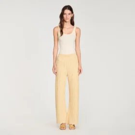 Rhinestone knit trousers