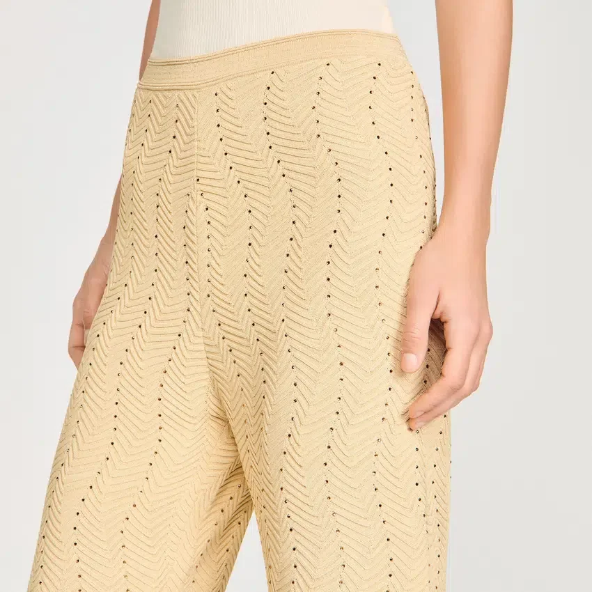 Rhinestone knit trousers Rhinestone knit trousers