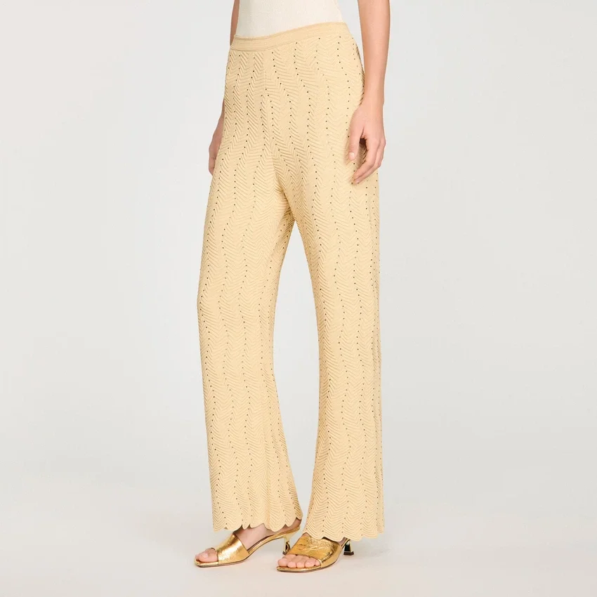 Rhinestone knit trousers Rhinestone knit trousers