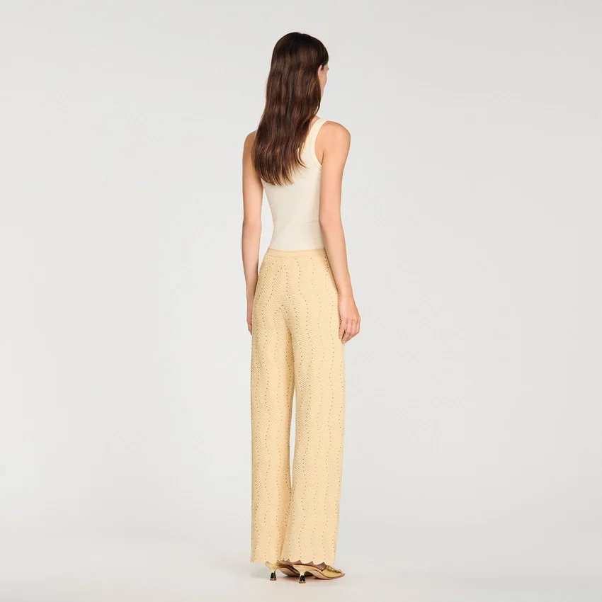 Rhinestone knit trousers Rhinestone knit trousers