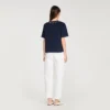 Rhinestone openwork T-shirt Rhinestone openwork T-shirt