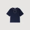 Rhinestone openwork T-shirt Rhinestone openwork T-shirt