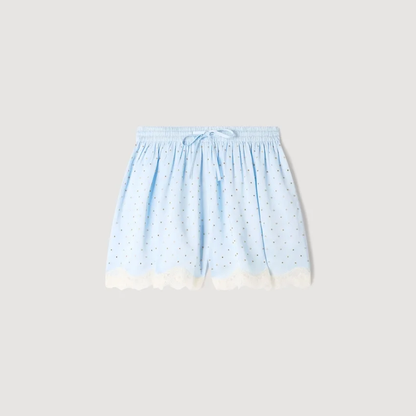 Rhinestone shorts with lace Rhinestone shorts with lace