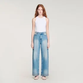 Rhinestone straight-leg jeans Rhinestone straight-leg jeans
