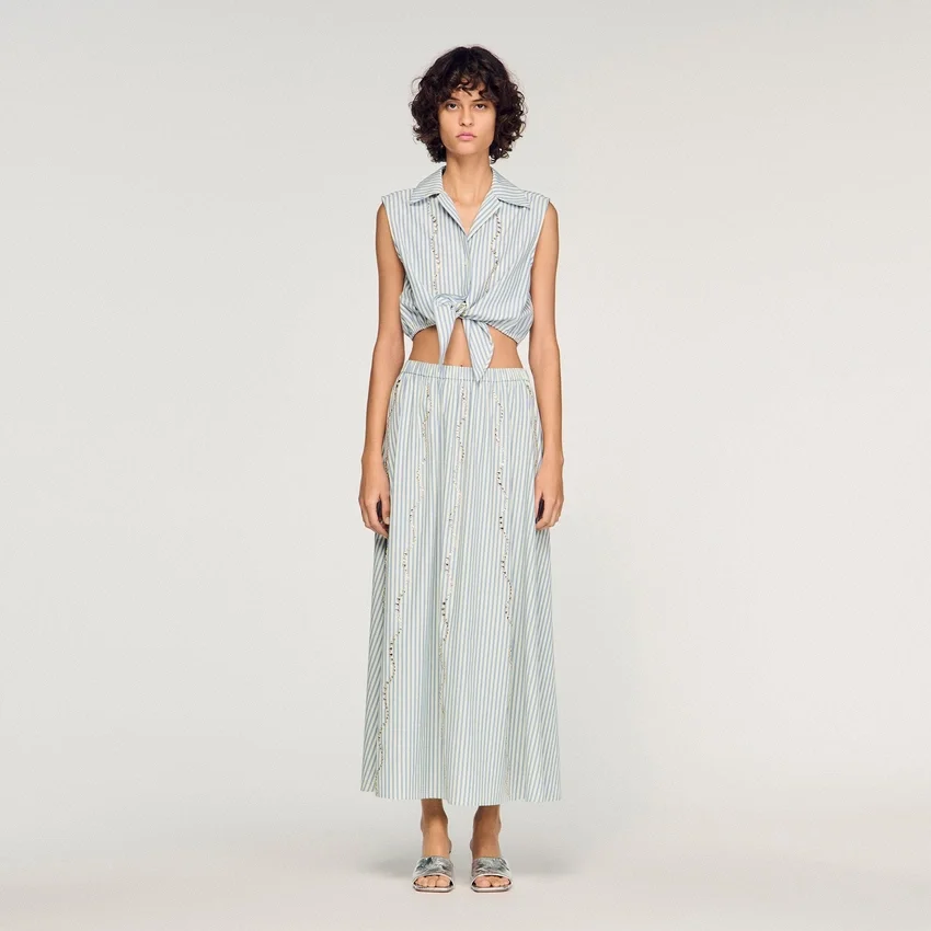 Rhinestone striped maxi skirt Rhinestone striped maxi skirt