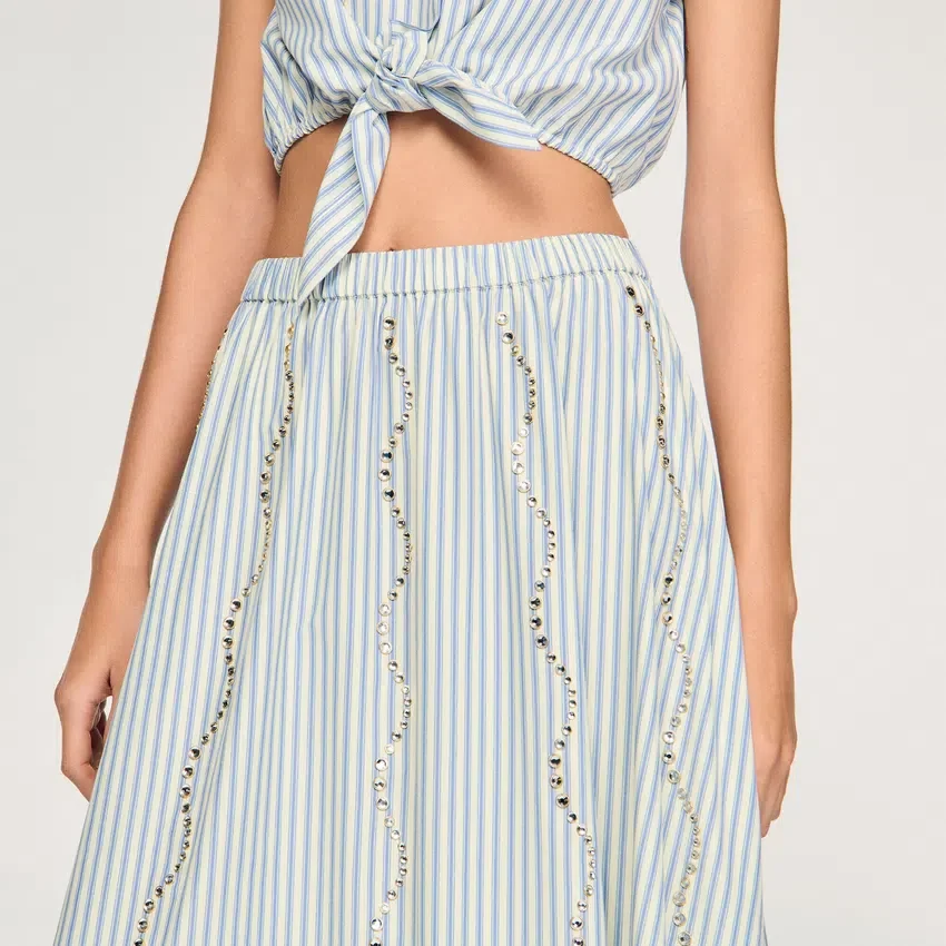 Rhinestone striped maxi skirt Rhinestone striped maxi skirt