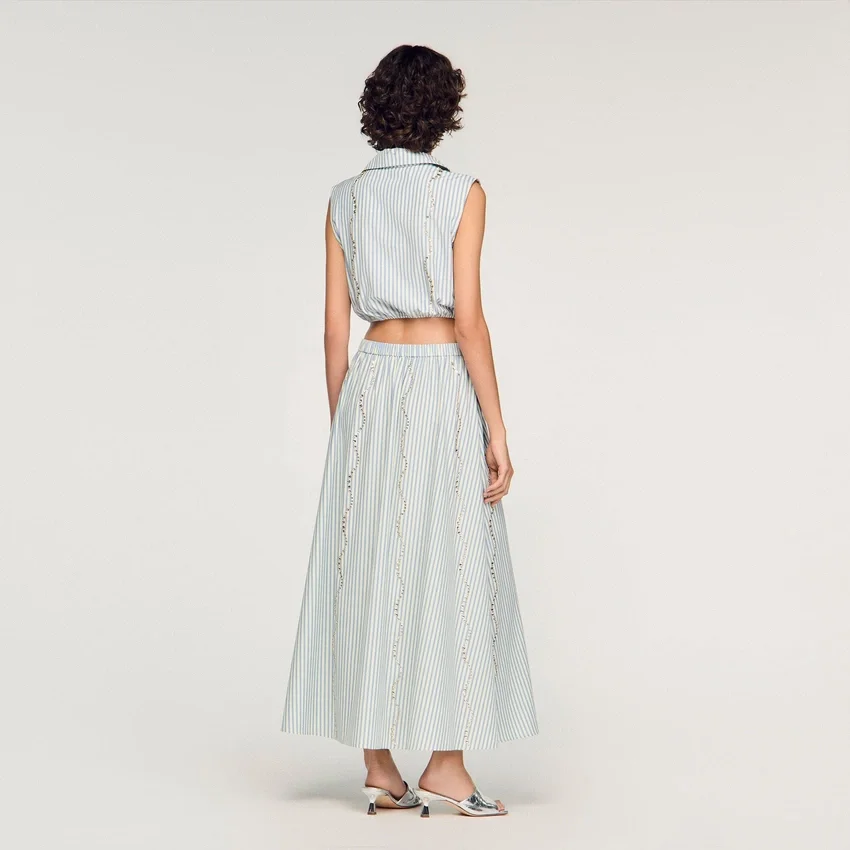 Rhinestone striped maxi skirt Rhinestone striped maxi skirt