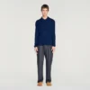 Rib knit cardigan
