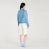 Rib-trimmed denim jacket Rib-trimmed denim jacket