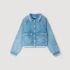 Rib-trimmed denim jacket Rib-trimmed denim jacket