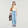 Ribbed button placket knit top Ribbed button placket knit top