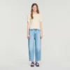 Ribbed button placket knit top Ribbed button placket knit top