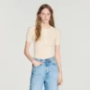 Ribbed button placket knit top Ribbed button placket knit top