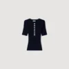 Ribbed button placket knit top Ribbed button placket knit top