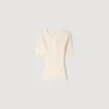 Ribbed button placket knit top Ribbed button placket knit top