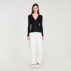 Ribbed cardigan with fancy buttons Ribbed cardigan with fancy buttons