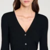 Ribbed cardigan with fancy buttons Ribbed cardigan with fancy buttons