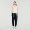 Ribbed vest top with lace Ribbed vest top with lace