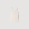 Ribbed vest top with lace Ribbed vest top with lace