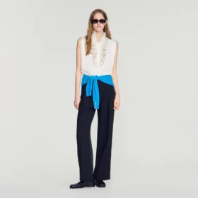 Ruffled collar shirt