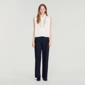Ruffled collar shirt