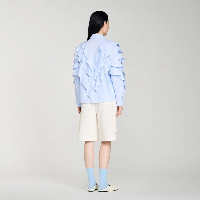 Ruffled cotton shirt Ruffled cotton shirt