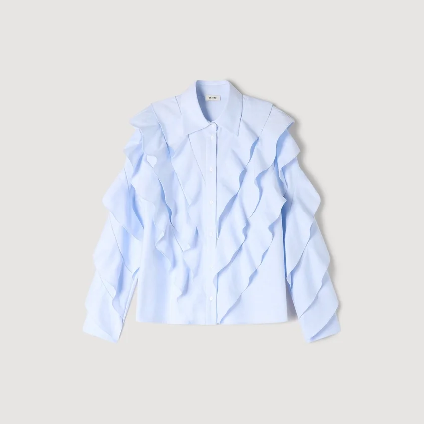 Ruffled cotton shirt Ruffled cotton shirt