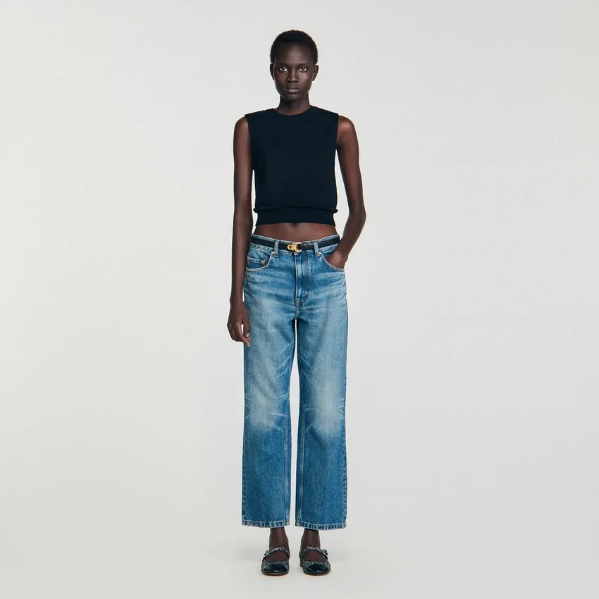 Ruffled cropped sweater Ruffled cropped sweater