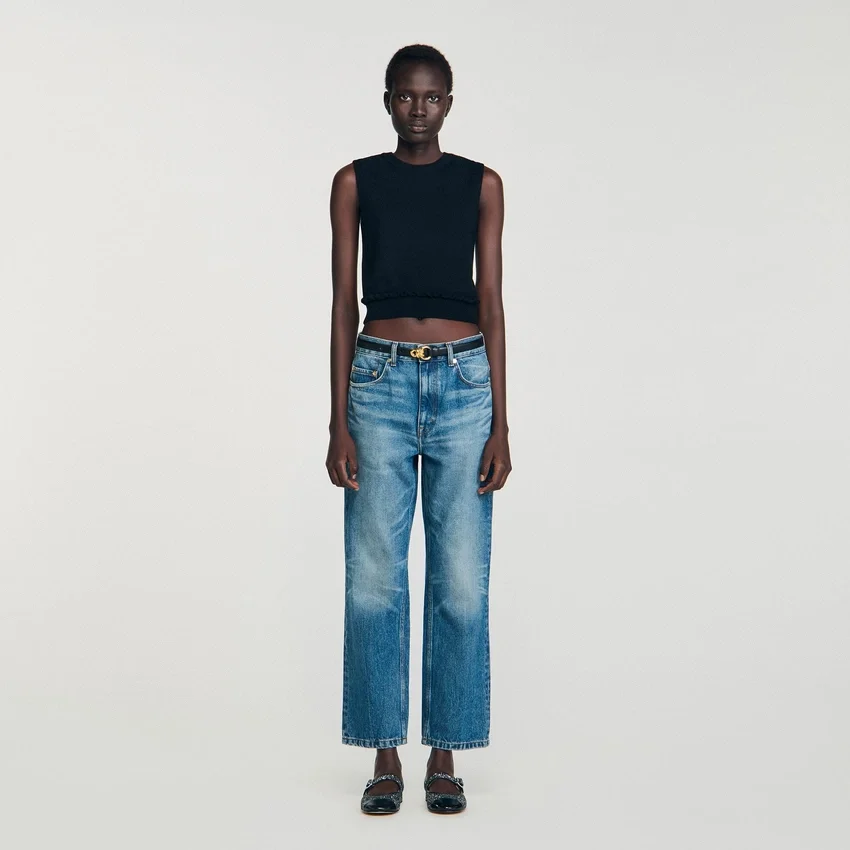 Ruffled cropped sweater Ruffled cropped sweater