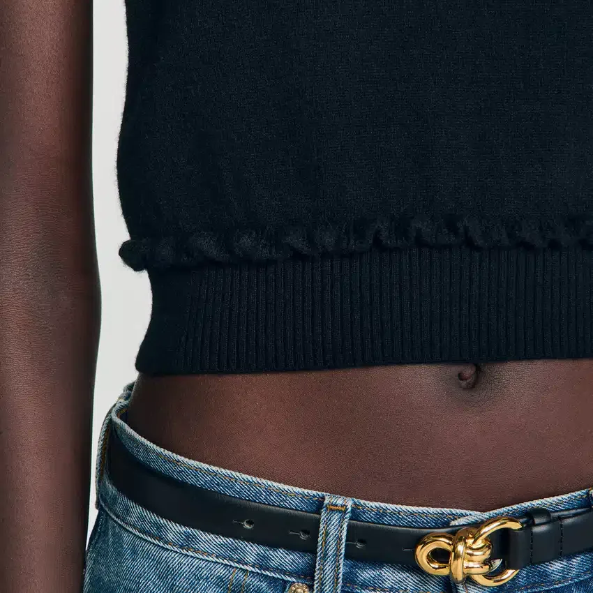 Ruffled cropped sweater Ruffled cropped sweater