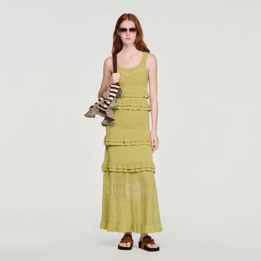 Ruffled knit maxi dress Ruffled knit maxi dress