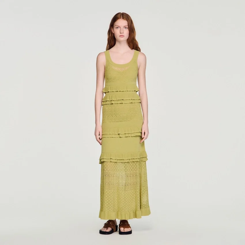 Ruffled knit maxi dress Ruffled knit maxi dress