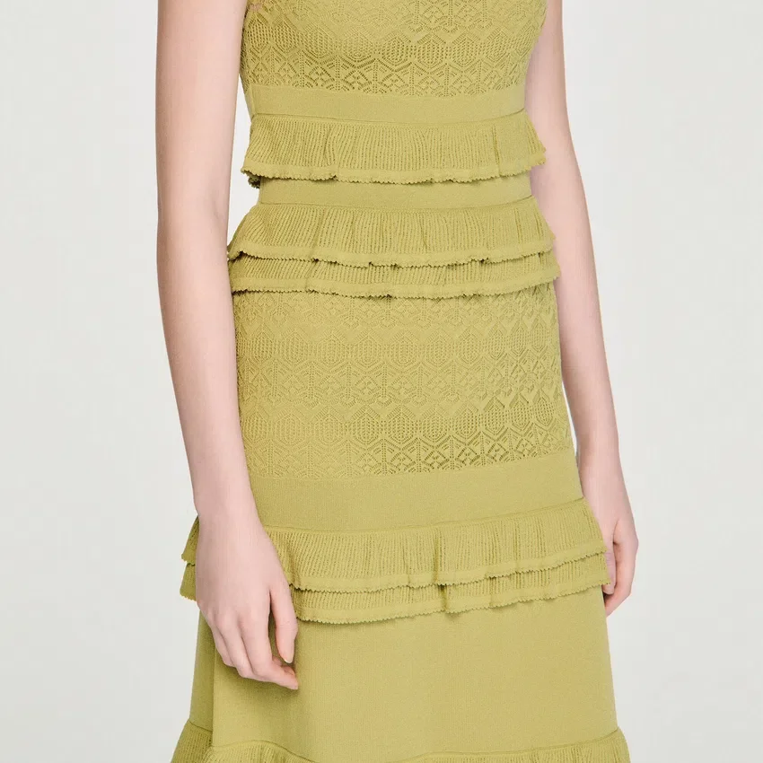 Ruffled knit maxi dress Ruffled knit maxi dress