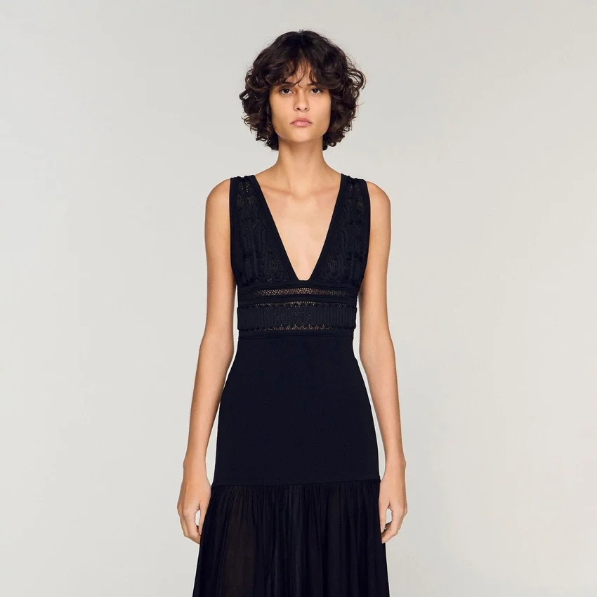 Ruffled knit maxi dress Ruffled knit maxi dress