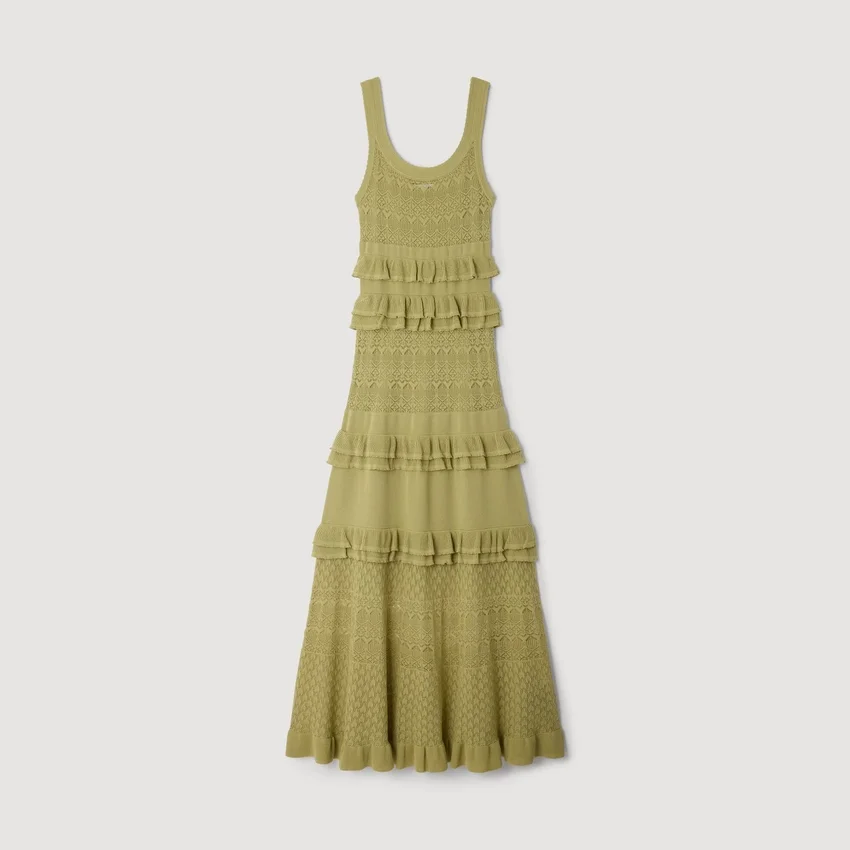 Ruffled knit maxi dress Ruffled knit maxi dress