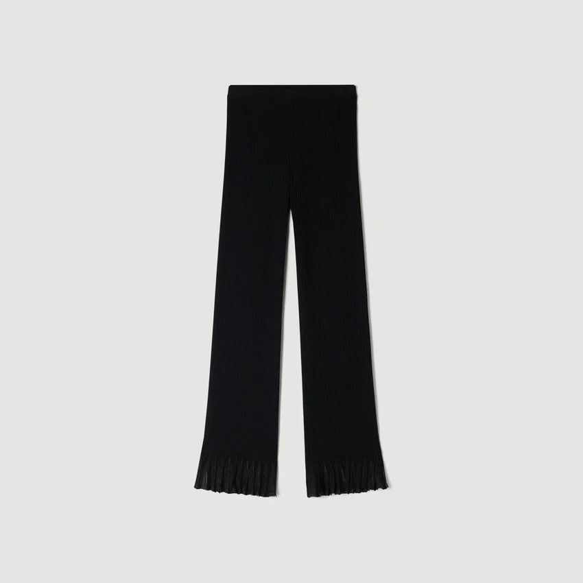 Ruffled knit trousers Ruffled knit trousers