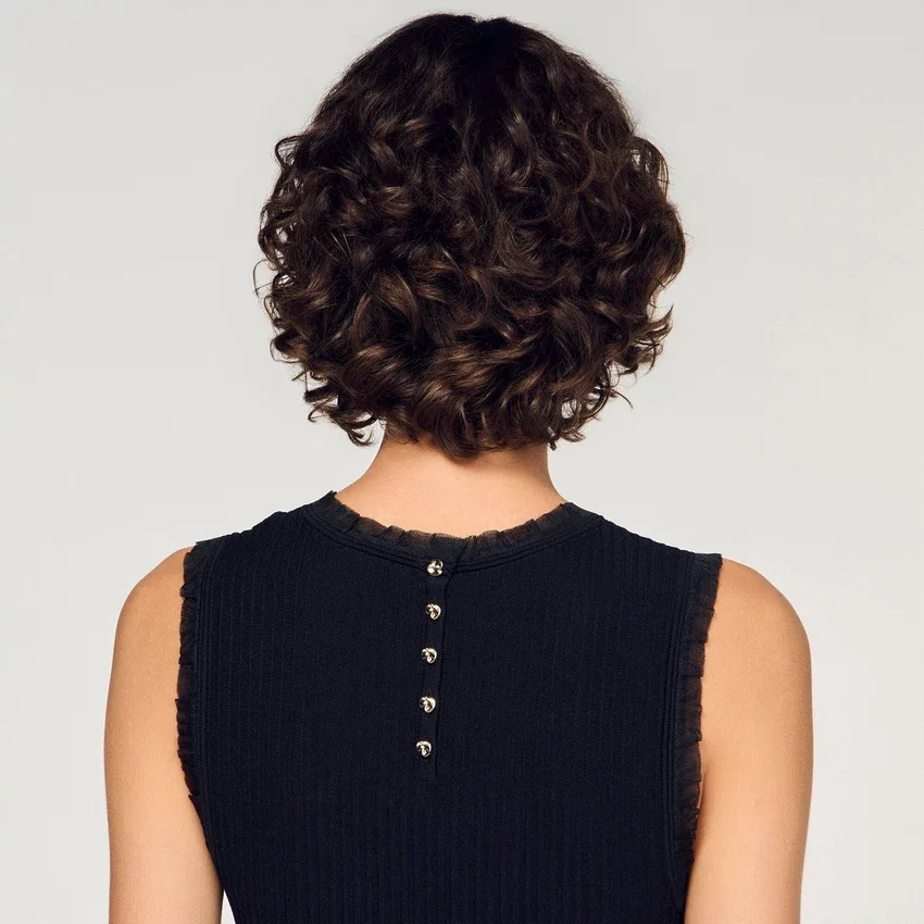 Ruffled ottoman knit top Ruffled ottoman knit top