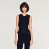 Ruffled ottoman knit top Ruffled ottoman knit top