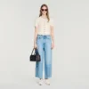 Ruffled rib knit shirt Ruffled rib knit shirt