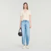 Ruffled rib knit shirt Ruffled rib knit shirt