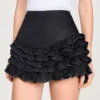 Ruffled skort with topstitching Ruffled skort with topstitching