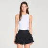 Ruffled skort with topstitching Ruffled skort with topstitching
